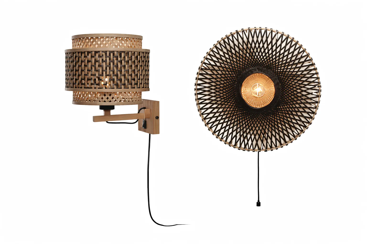 Lampade da parete in bambù