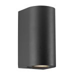 Nordlux Canto Luce Da Parete Aluminium Nero Up & Down | Adatto per 2x GU10