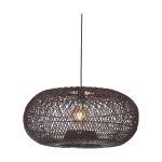 Good&Mojo Luce Pendente Arizona Rattan Burgundy L | Adatto per 1x E27 