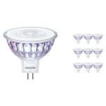 Confezione Multipack 10x Philips Master Value LED Faretti GU5.3 MR16 7.5W 630lm 60D - 930 Luce Calda | Miglior resa cromatica - Dimmerabile - Sostitutiva 50W