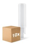 Confezione Multipack 10x Ledvance Dulux-D LED 7W - 840 Bianco Freddo | 4-Pin - Sostitutiva 18W
