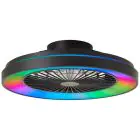 Brilliant Mazzaro Ventilatore Da Soffitto Plastica Nero 36W 4700lm - 830-865 CCT+RGB | 485mm - Telecomando Dimmerabile