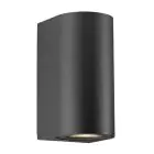 Nordlux Canto Luce Da Parete Aluminium Nero Up & Down | Adatto per 2x GU10