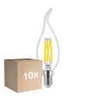 Confezione Multipack 10x Philips MASTER LED E14 Piegato-tip Candela Filamento Chiara 3.4W 470lm - 922-927 Dim To Warm | Miglior Resa Cromatica - Dimmerabile - Sostitutiva 40W