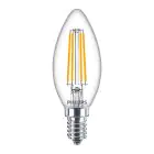 Confezione Multipack 10x Philips Corepro LED Candela E14 Filamento Chiara 6.5W 806lm - 827 Bianco Molto Caldo | Sostitutiva 60W